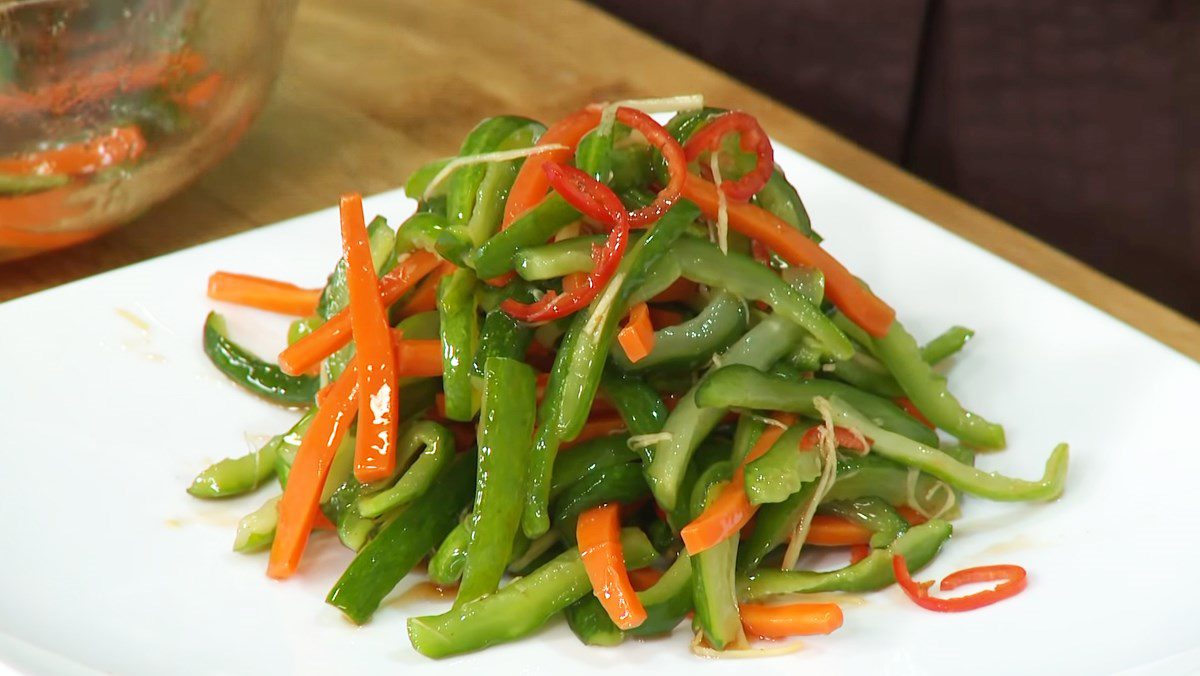 Sweet and Sour Cucumber and Carrot Salad