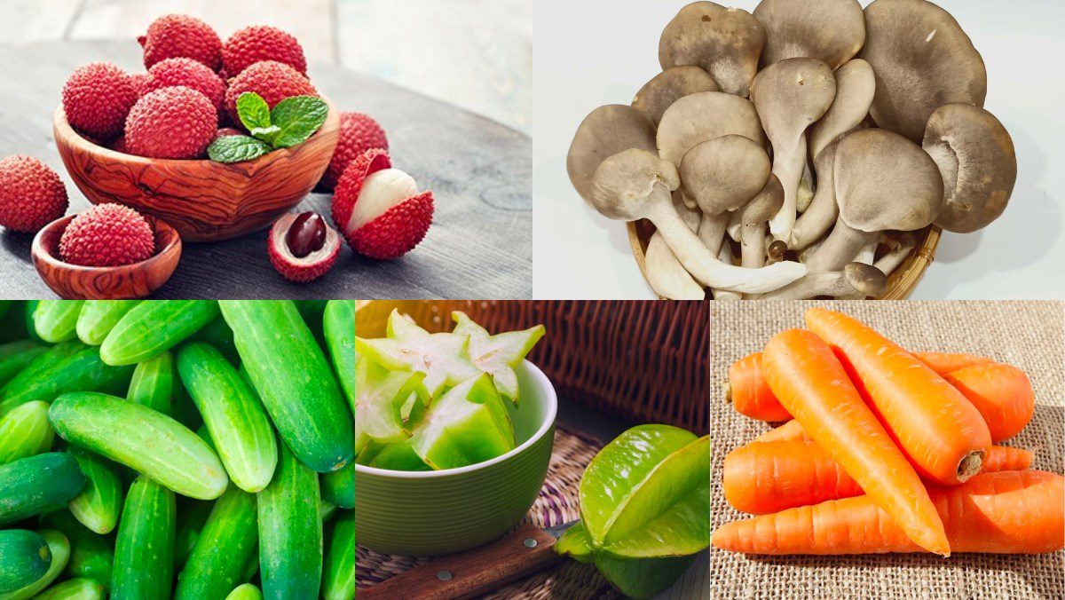 Ingredients for vegetarian fig salad