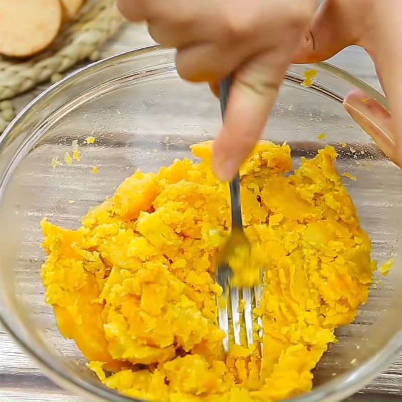 Step 1 Steam and mash the sweet potatoes Sweet Potato Turmeric Cake