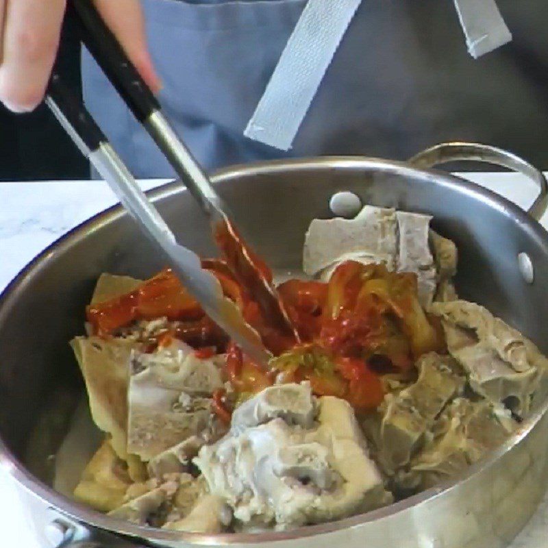 Step 5 Stewed Ribs with Potatoes and Cabbage Korean Potato Bone Soup