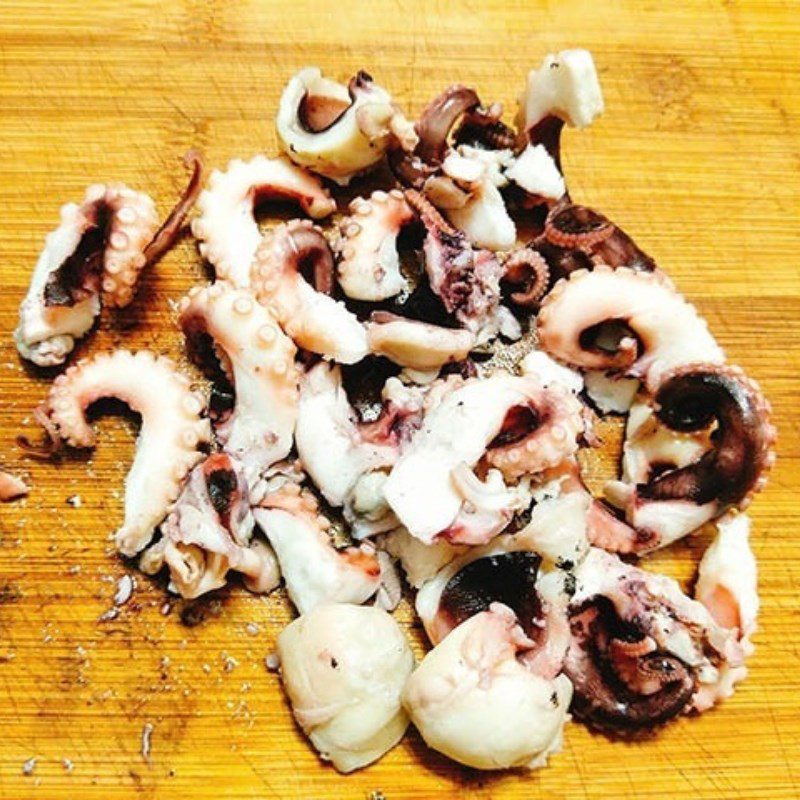 Step 2 Steam the octopus Spicy Sour Octopus Salad