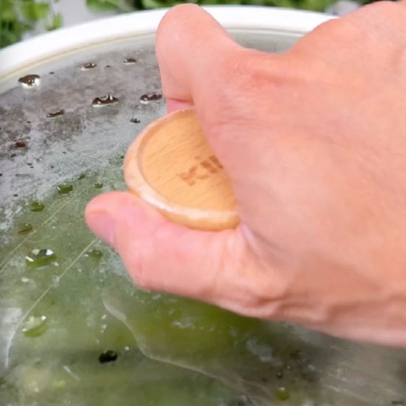 Step 6 Steaming the cake Vegan bánh nậm with chicken leg mushroom filling