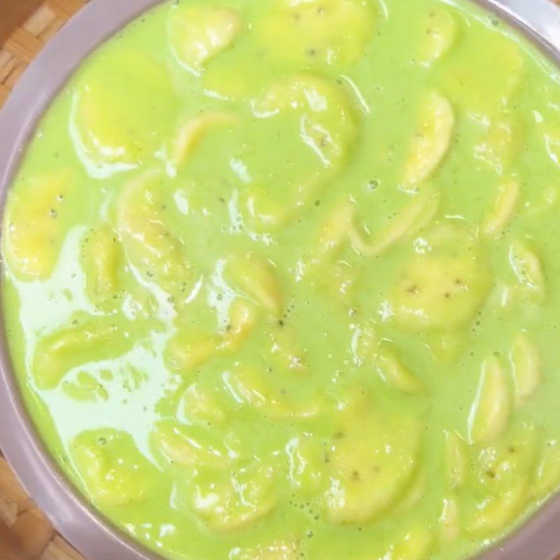 Step 2 Steaming cake Steamed banana cake with pineapple and coconut milk (Recipe shared from Tiktok Cooking with TasteVN)
