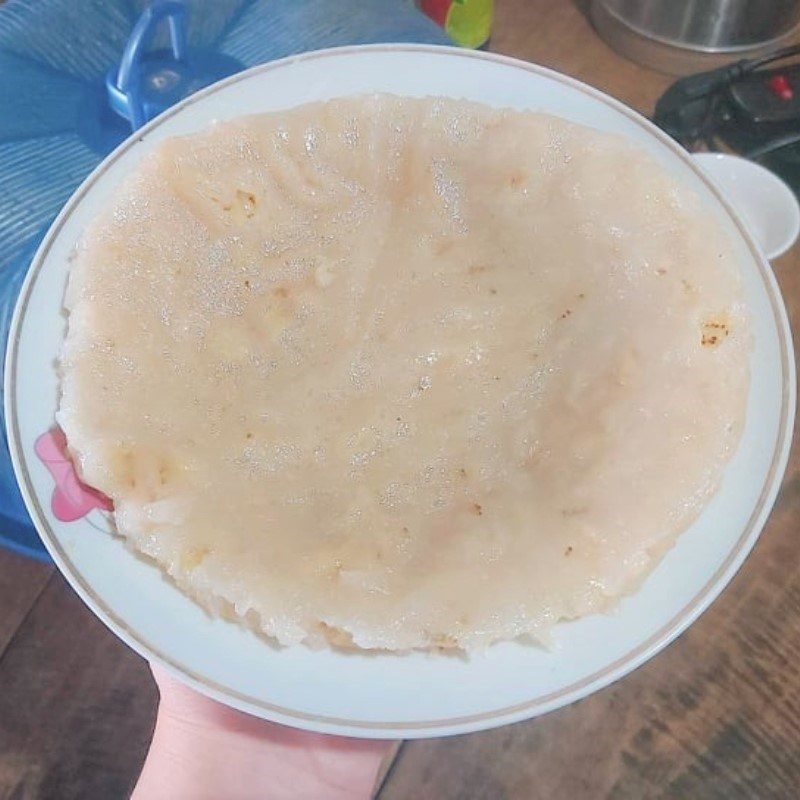 Step 3 Steaming the cake Steamed banana cake with canned coconut milk