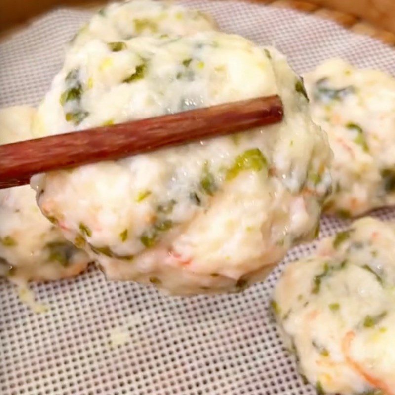 Step 3 Steam the cake Crispy potato shrimp cake (Recipe shared by Tiktok Let's Cook with TasteVN)