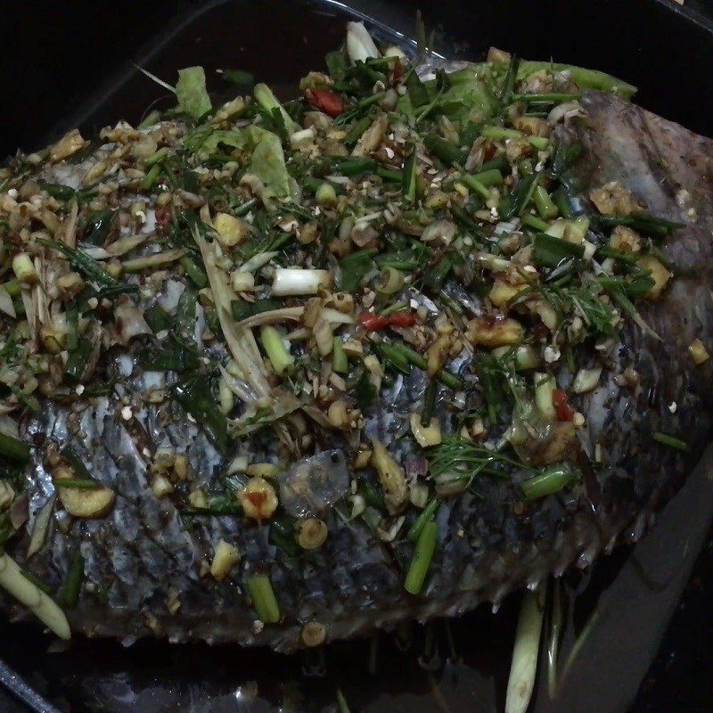 Step 4 Steamed Fish Tilapia steamed with soy sauce