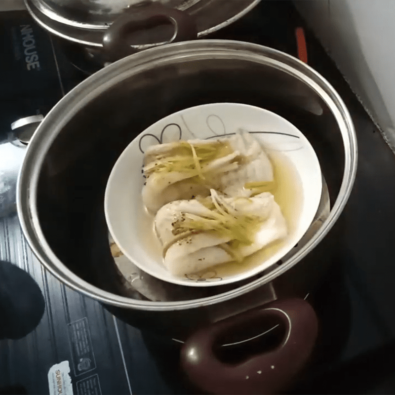 Step 3 Steaming the Fish Steamed Basa Fish with Soy Sauce