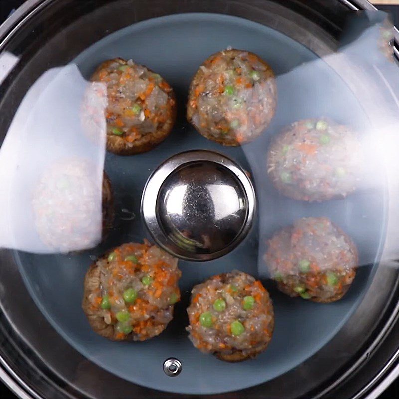 Step 4 Steam the mushrooms Stuffed shiitake mushrooms steamed shrimp