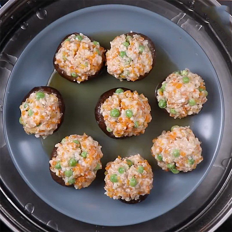 Step 4 Steam the mushrooms Stuffed shiitake mushrooms steamed shrimp