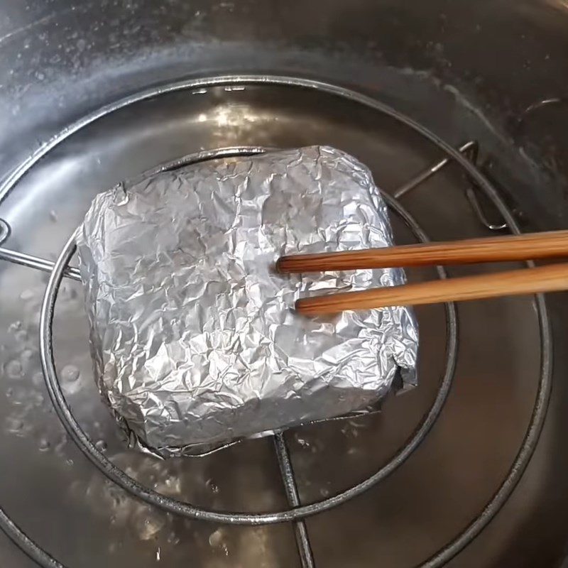 Step 4 Steaming the pork belly How to make vegetarian pork belly