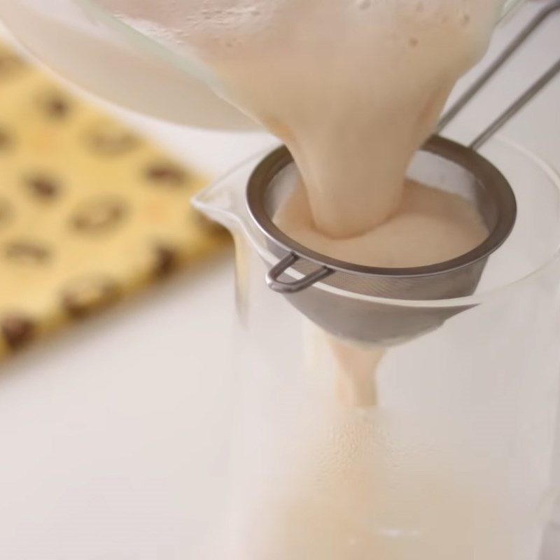 Step 3 Dissolve and filter the pudding mixture Caramel milk pudding