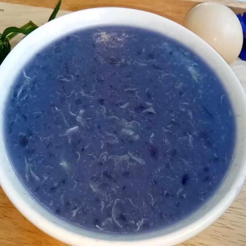 Step 6 Completion Purple sweet potato egg porridge