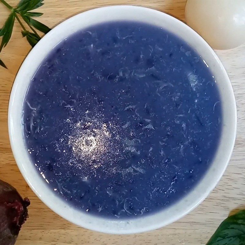 Step 6 Completion Purple sweet potato egg porridge