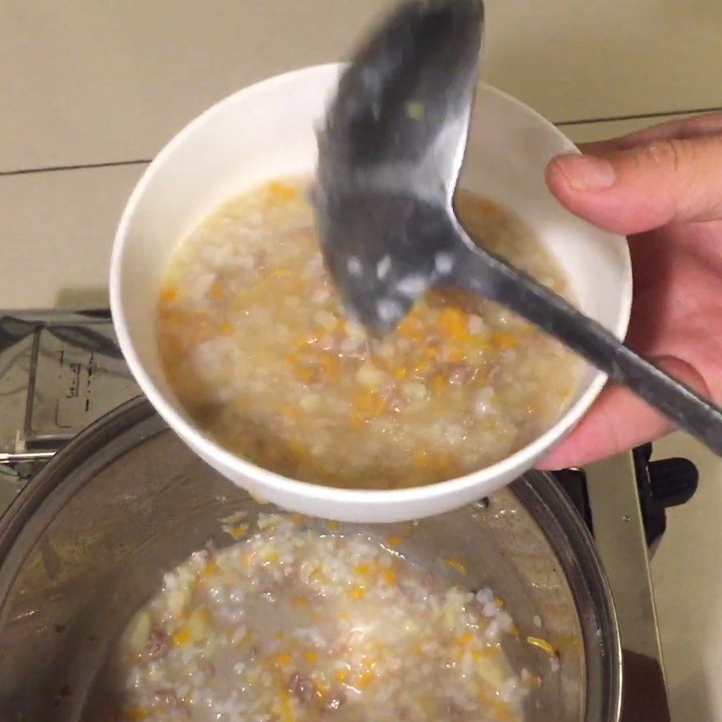 Step 7 Completing Beef Potato Porridge