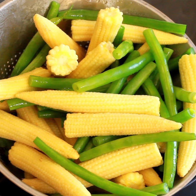 Step 3 Completion Sautéed baby corn with okra