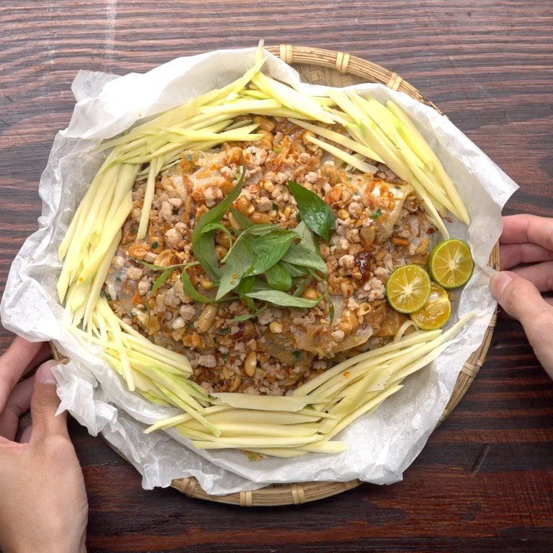 Step 4 Completion Minced Meat Rice Paper with Fried Onion