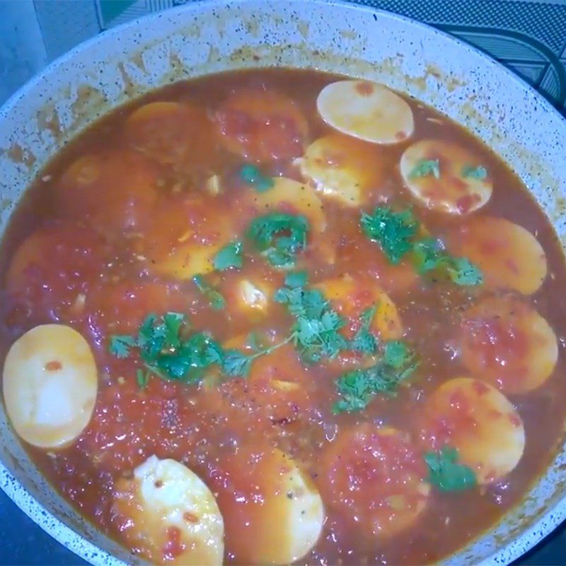 Step 3 Completion Soft tofu with tomato sauce