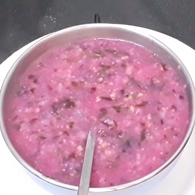 Step 3 Completion Beef porridge with amaranth