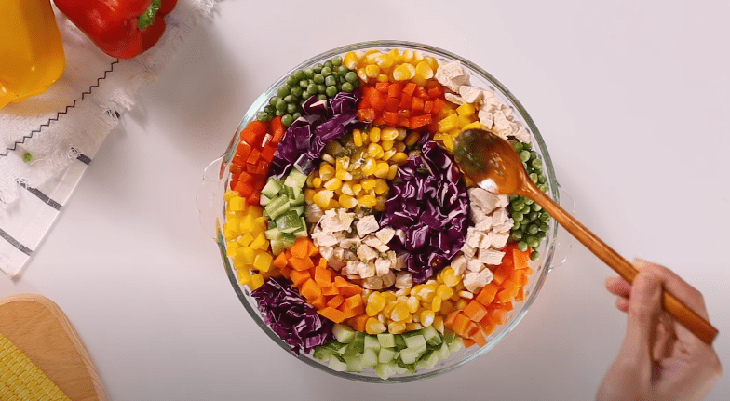 Step 4 Completion of Rainbow Salad
