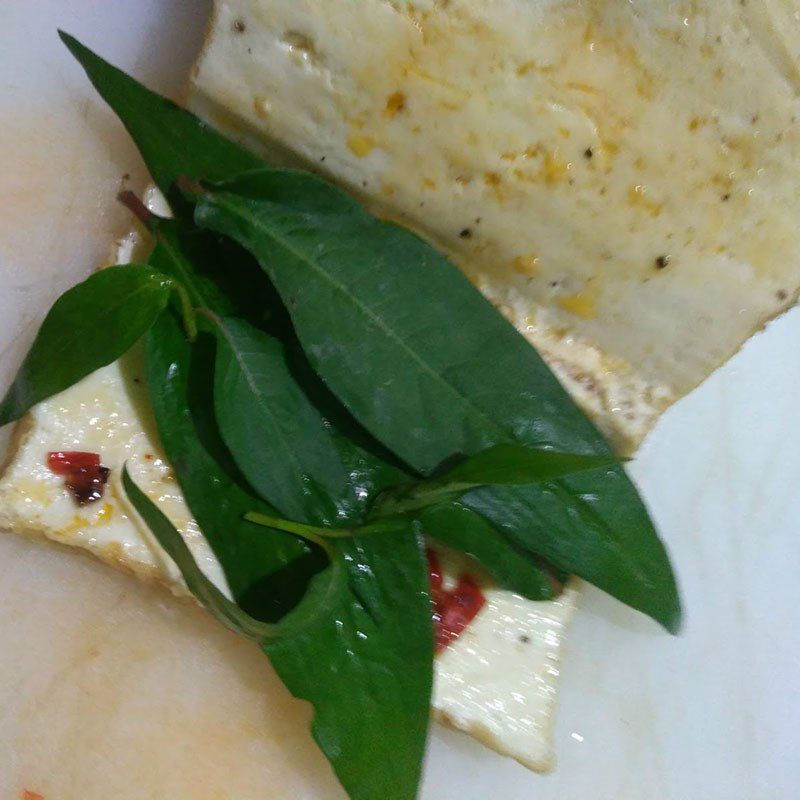 Step 4 Completion Steamed Tofu with Vietnamese Coriander