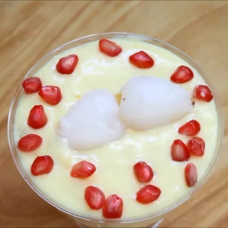 Step 3 Completion of lychee custard pudding