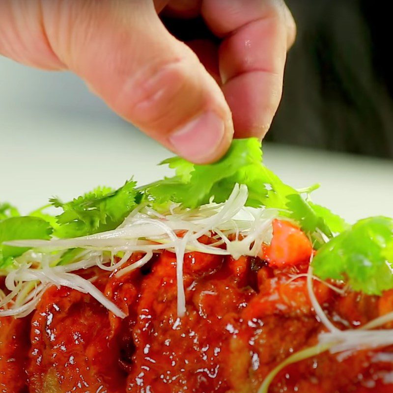 Step 7 Completion Fried Barramundi with Honey Sauce