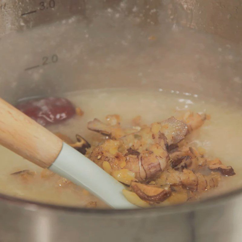 Step 5 Complete the Red Apple Mushroom Porridge