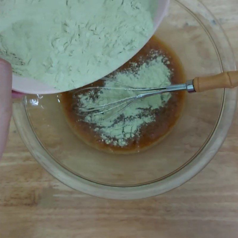 Step 3 Completing the dough Green tea biscotti
