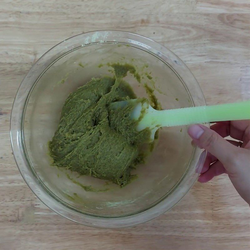 Step 3 Completing the dough Green tea biscotti