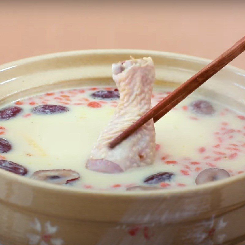 Step 4 Finishing the dish Soy Milk Chicken Hot Pot