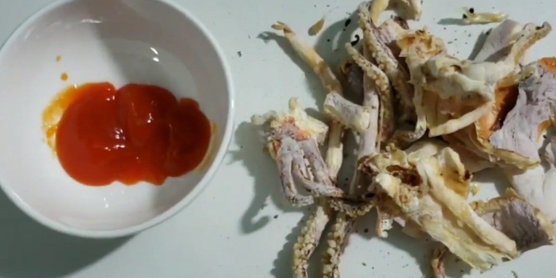 how to grill dry squid using a long vi song oven delicious super fast super 15117