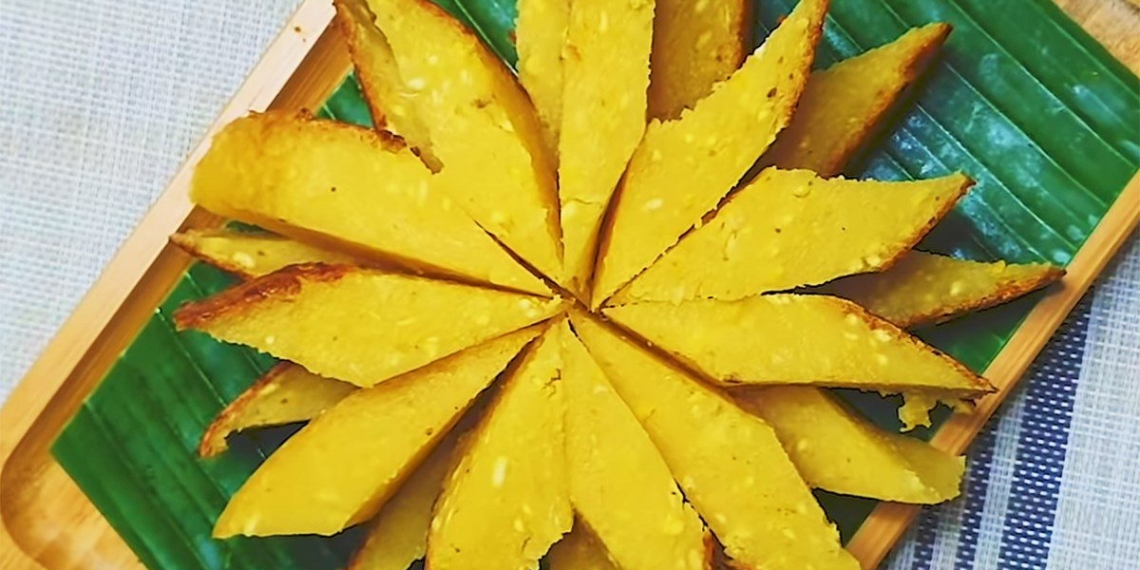 how to make baked sweet potato cake with durian delicious sweet fragrant eating 10284
