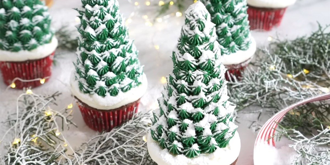 how to make christmas tree cupcake beautiful for holidays 05444