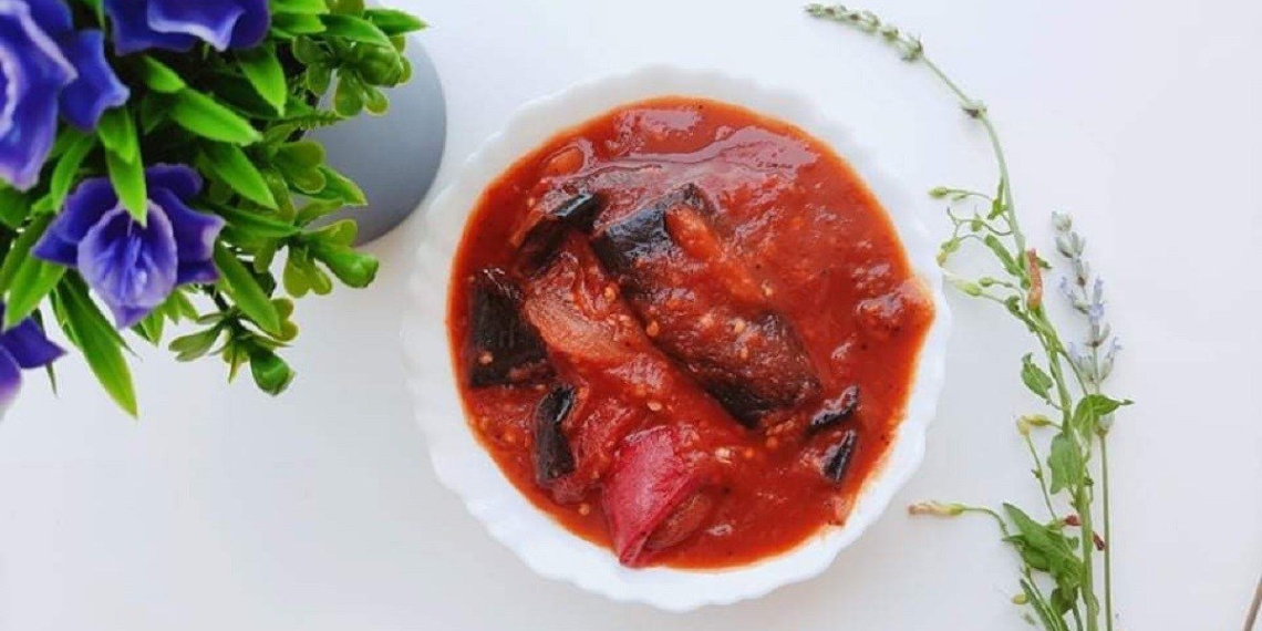 how to make eggplant with tomato sauce of kurdish people is delicious 10585