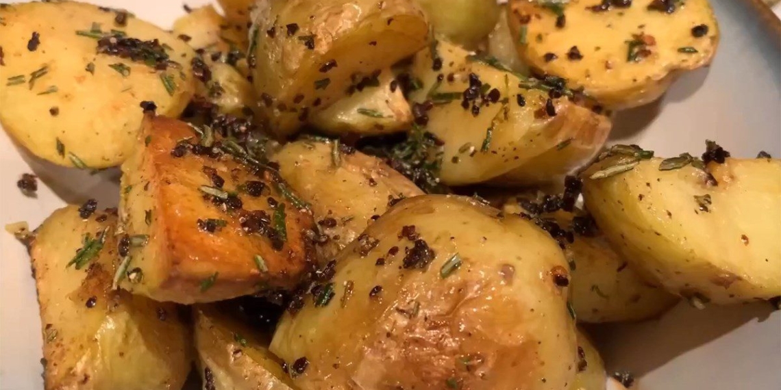 how to make fried potatoes with delicious garlic butter crispy snack 10754