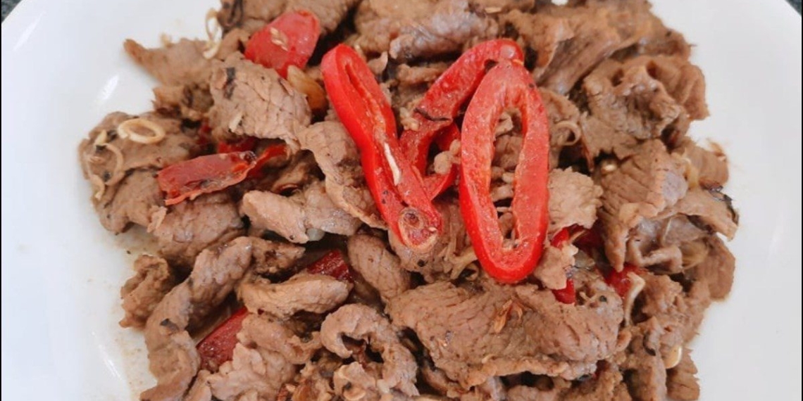 how to make spicy sheep meat stir fry with hot pepper 10603