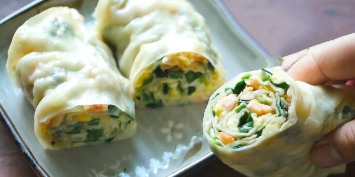 how to make steamed rice paper rolls with shrimp soft and delicious for meal 07552