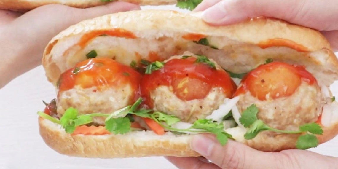 how to make super delicious salted egg banh mi xiu mai for meal 13736