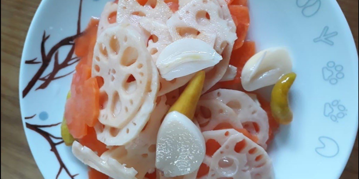how to make sweet and crunchy soaked lotus root not black very easy 15557
