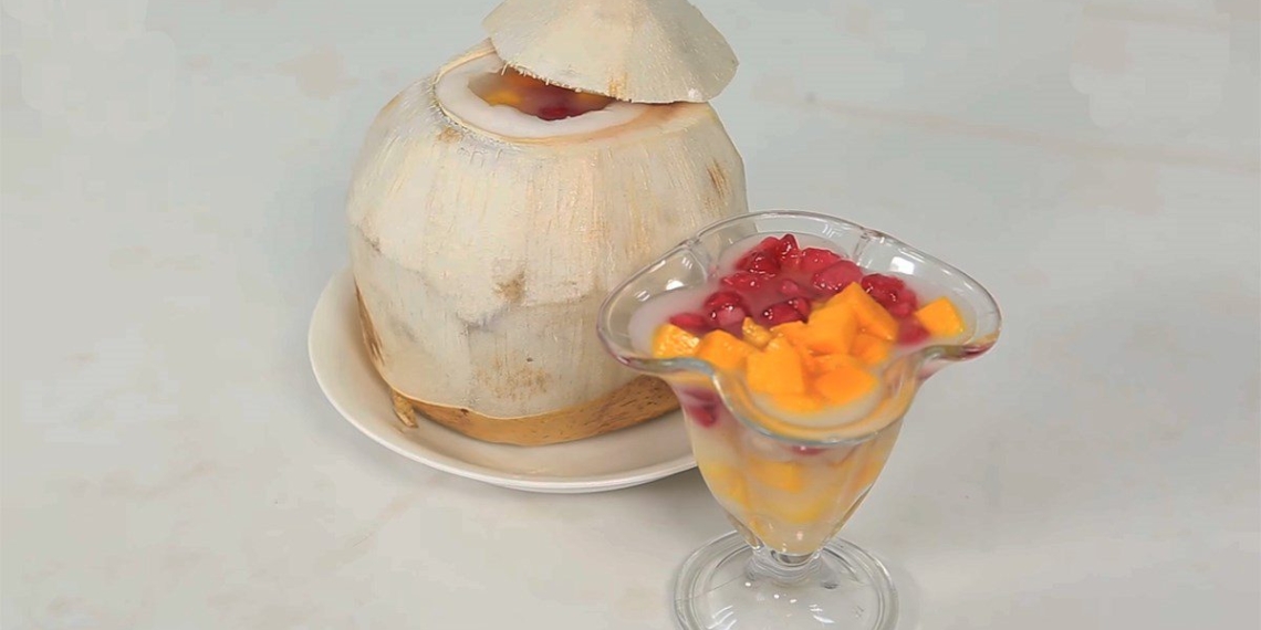 how to make sweet coconut pudding with delicious fragrant pumpkin 07808