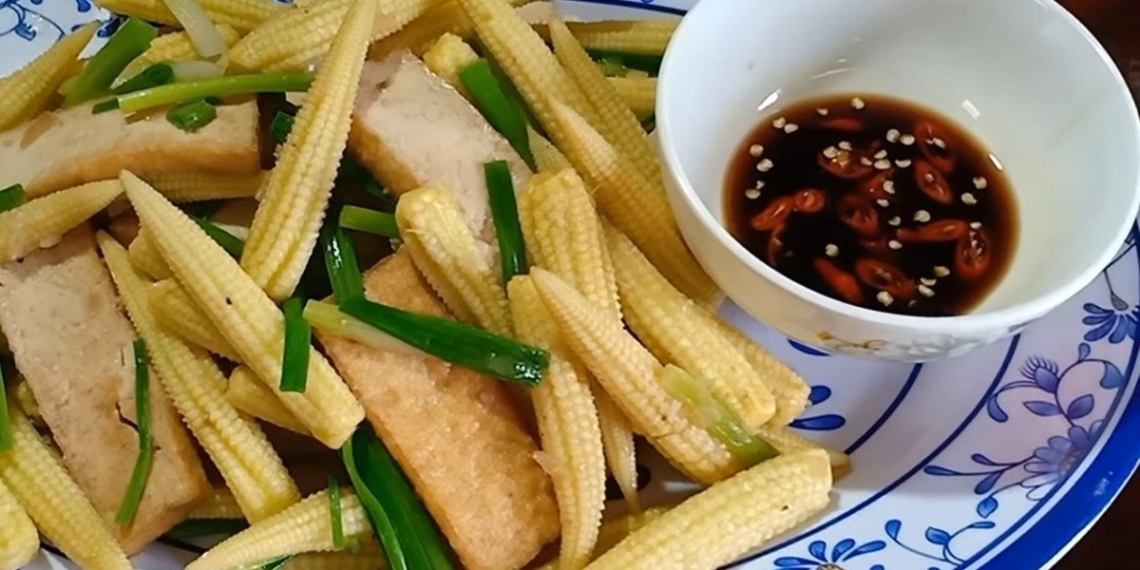 how to make young corn stir fried with fragrant tofu delicious and appealing 13130