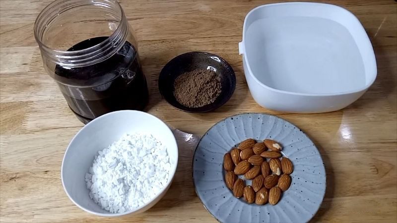 Ingredients for cassava jelly dish