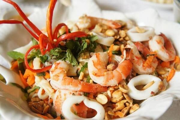 Step 5 Final product Thai shrimp and squid salad