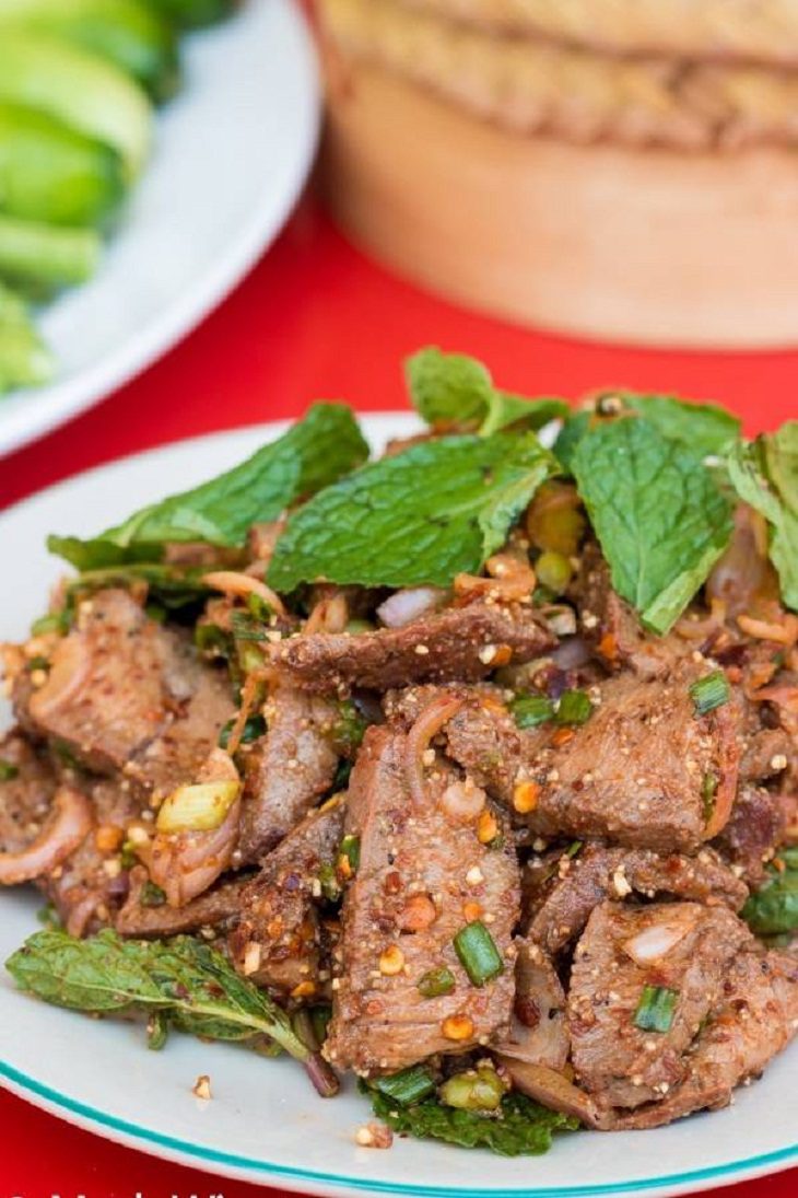 Step 5 Final product Sweet and sour grilled beef salad