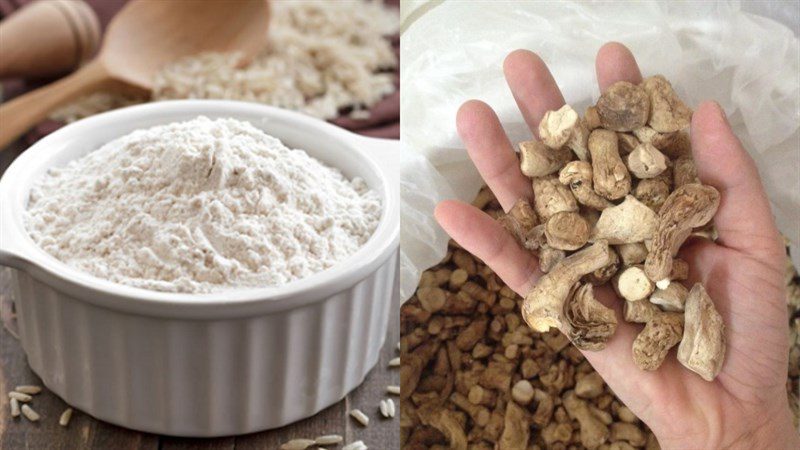 Ingredients for vegetarian goat meat dish