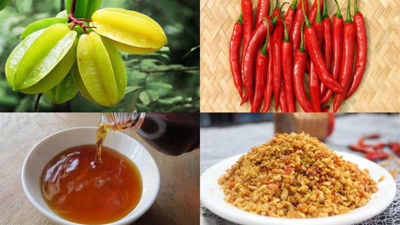 Ingredients for starfruit dish 3 ways to make starfruit