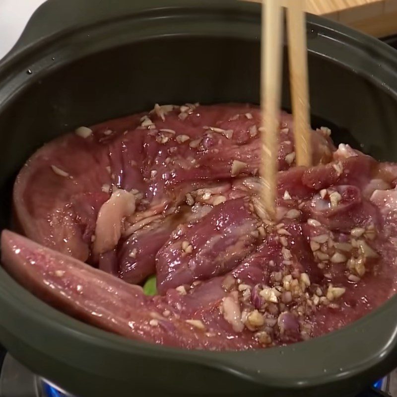 Step 2 Braise the pig tongue Sour Chives Pig Tongue Salad