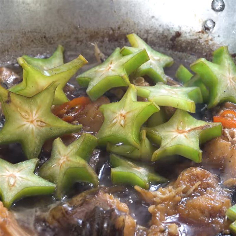 Step 4 Braised fish Braised ngat fish with starfruit