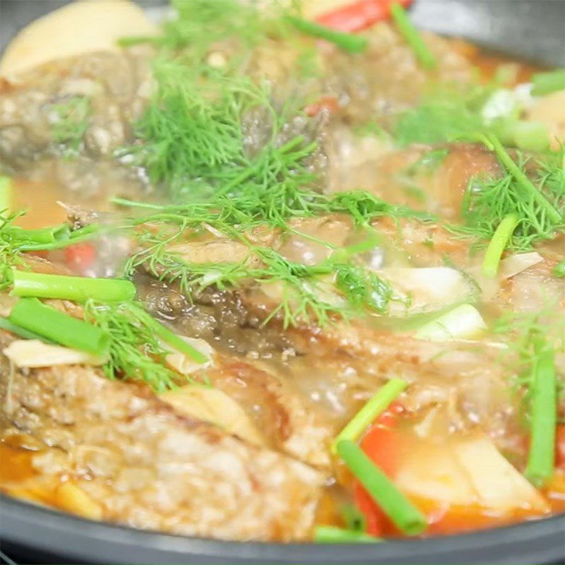 Step 5 Braised Carp with Sour Bamboo Shoots