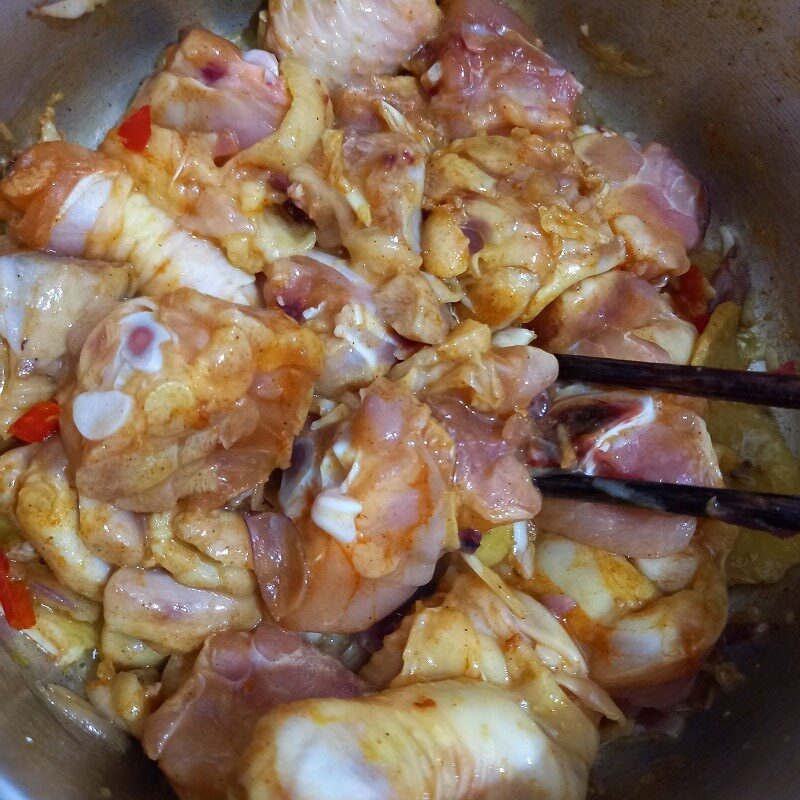 Step 3 Cook the chicken Curry chicken